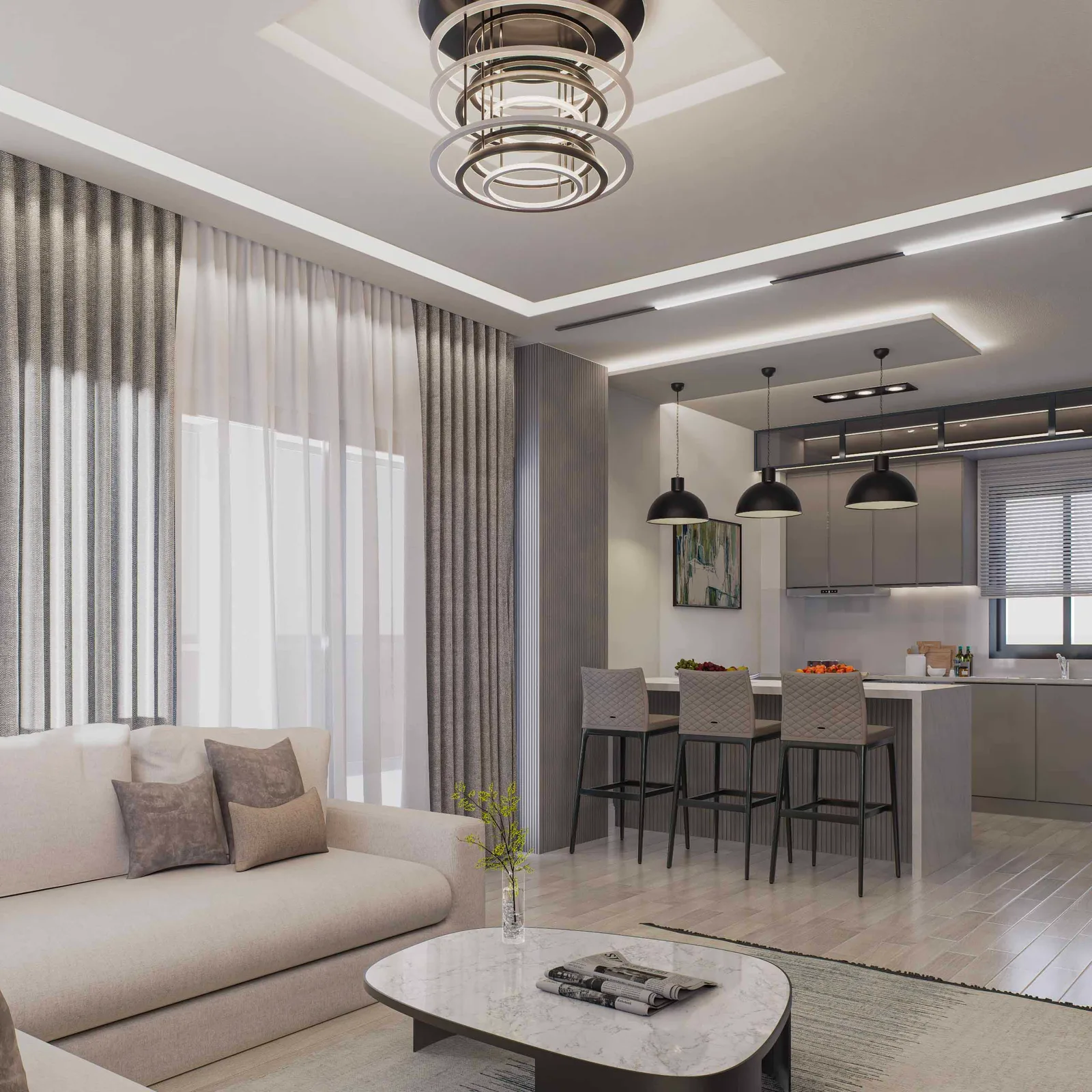 Emin Gözcü Villa — iç mimarlık ve görselleştirme, görsel 22