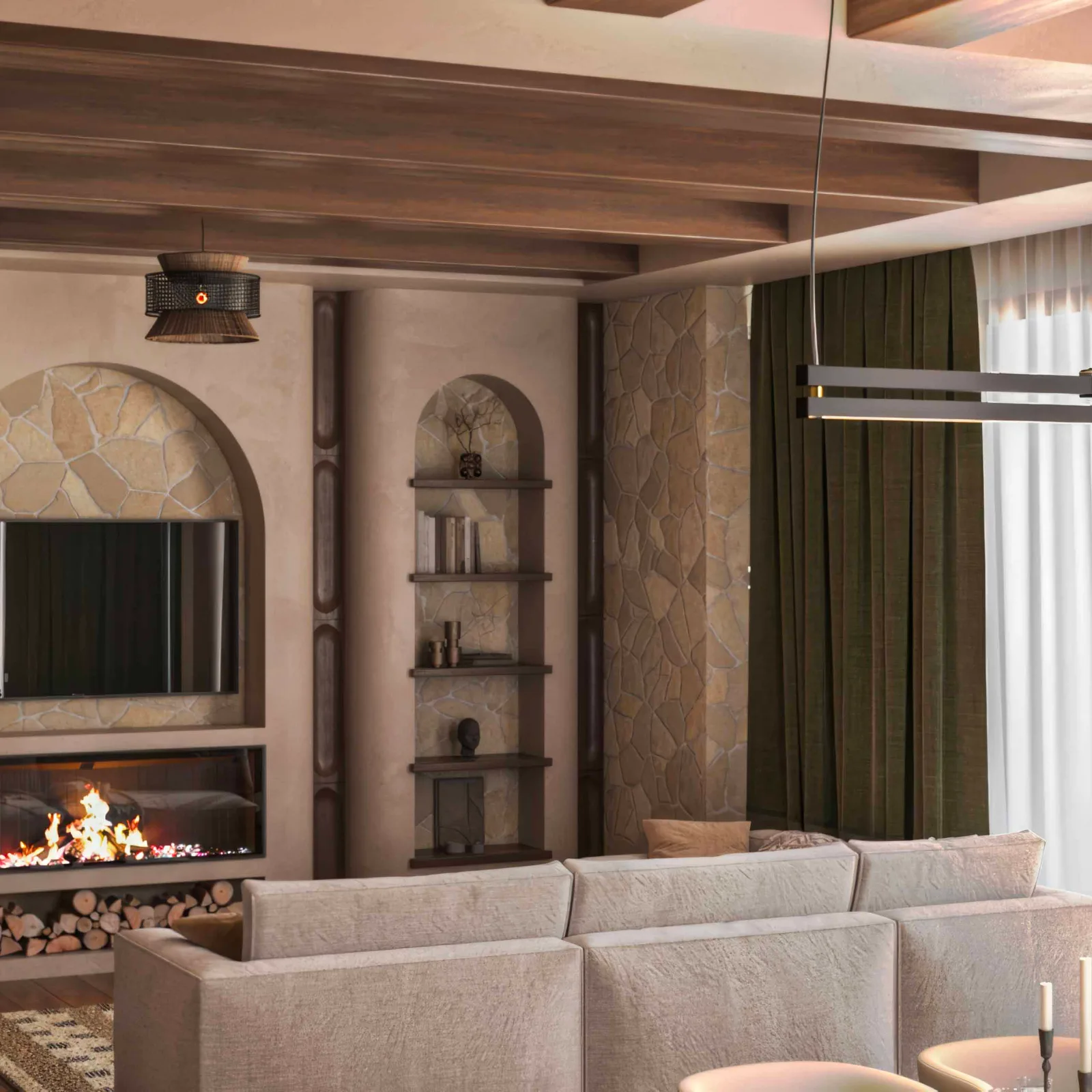 Reyyan Okyay Çiftlik Evi — interior design and visualisation, image 3