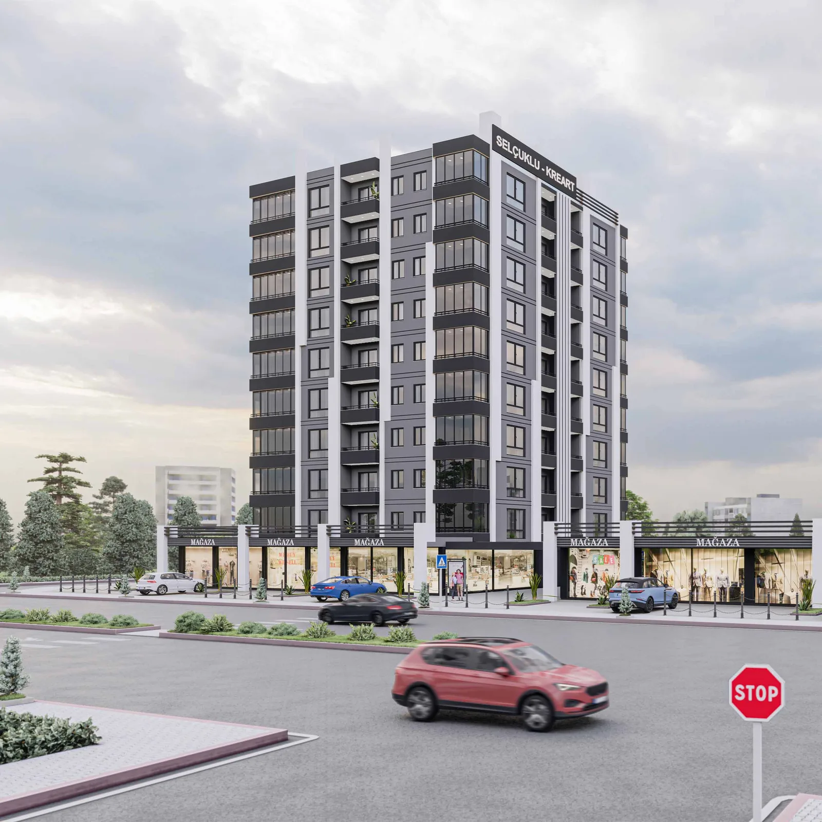 Selçuklu Kreart — 3d dış cephe görselleştirme, görsel 1