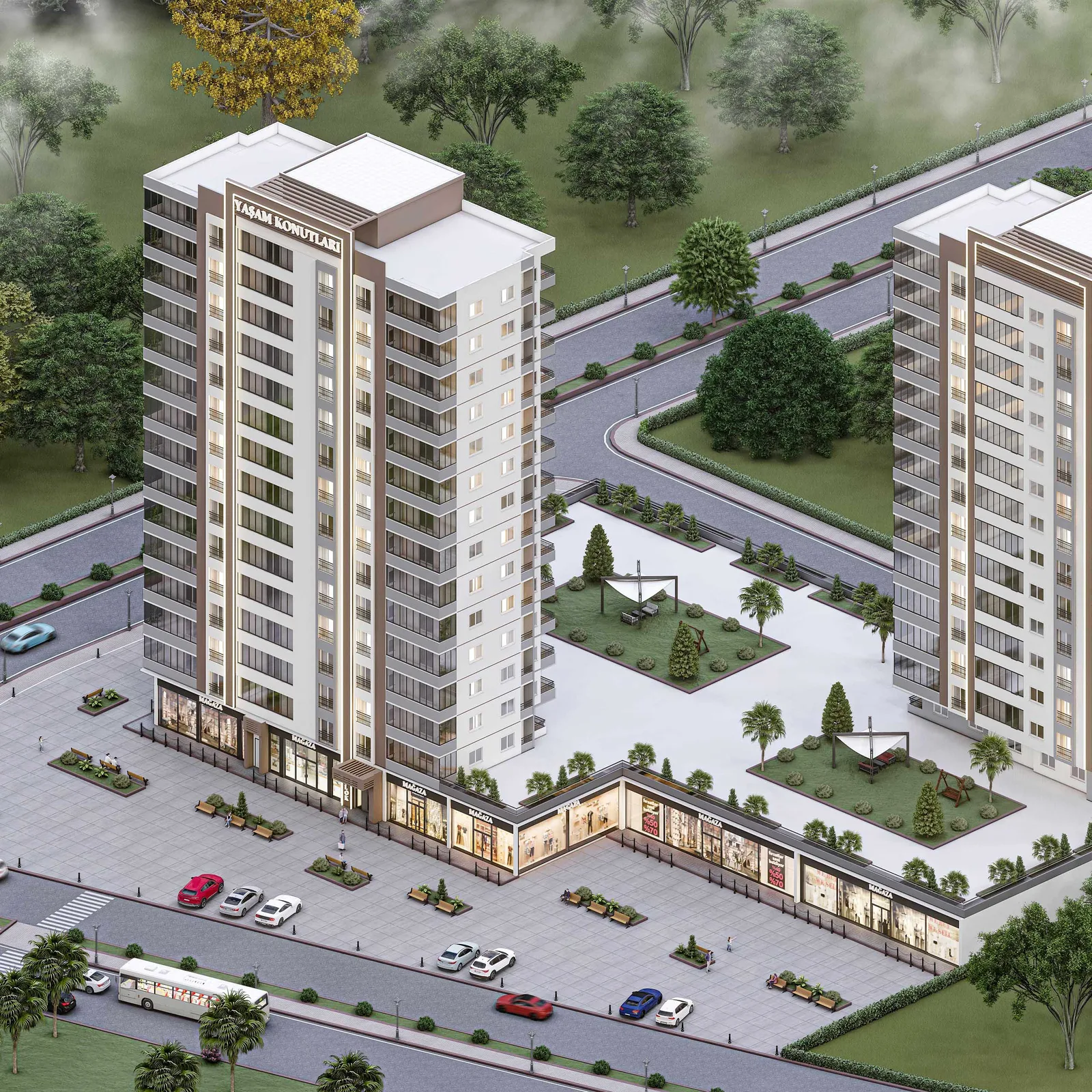 Yaşam Konutları — 3d dış cephe görselleştirme, görsel 2